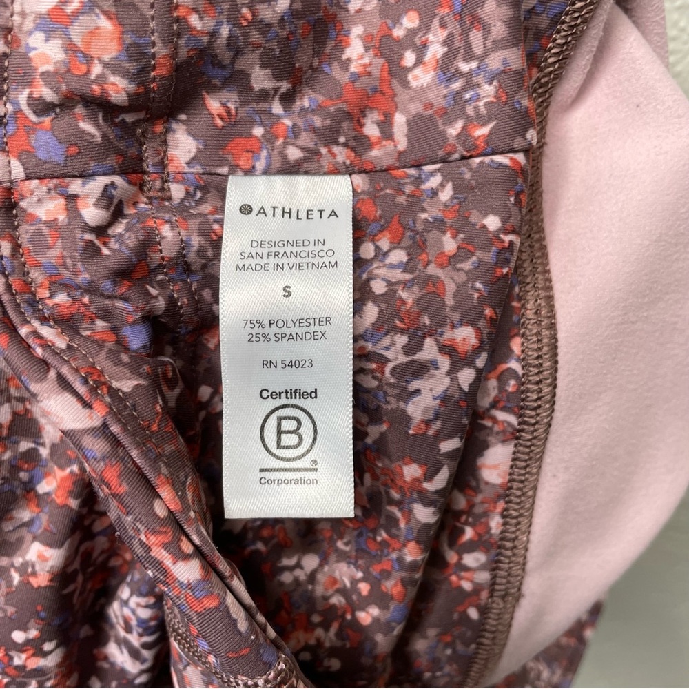 Athleta Rainier Printed Mesh Tight Leggings Size Speckled Spotted Pattern - Picture 16 of 16